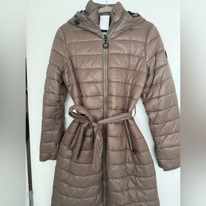 Noize Women's Taupe Puffer Coat